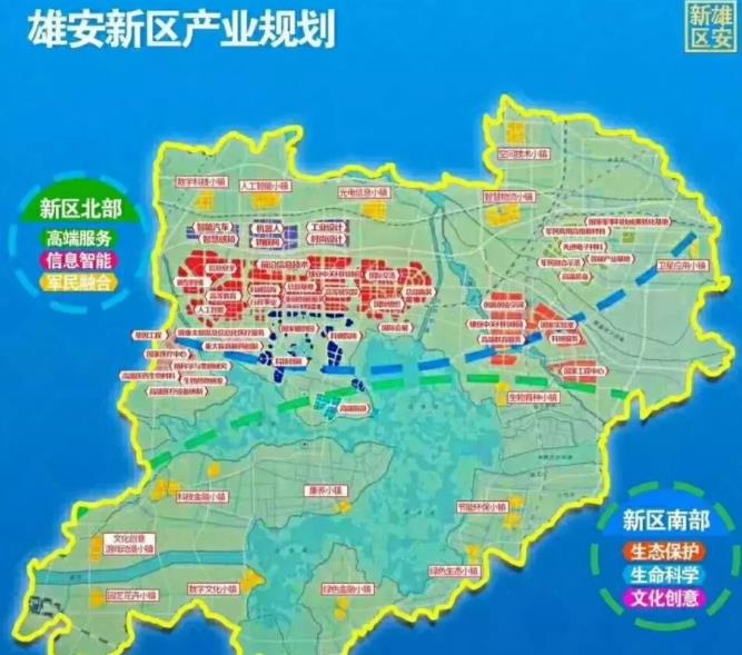 雄安新區產業規劃圖，看看怎樣建設？